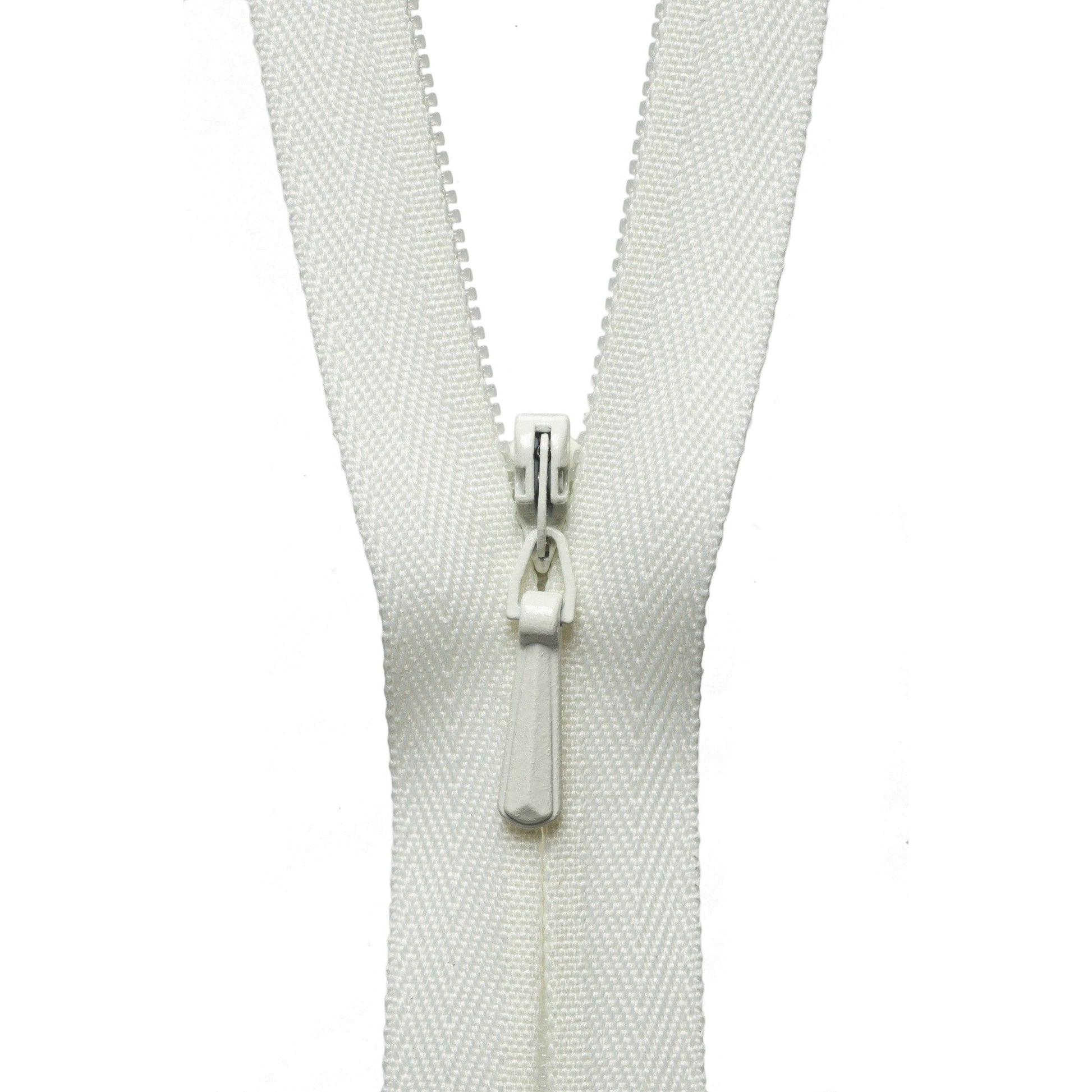 YKK Zips YKK Concealed Zip 41cm /16 inch: Cream (Colour 502)  - The Sewing Studio