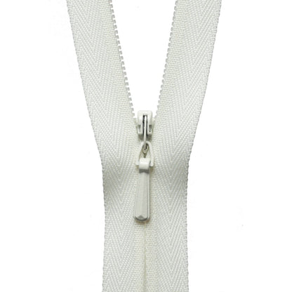 YKK Zips YKK Concealed Zip 56cm / 22 inch: Cream (Colour 502)  - The Sewing Studio