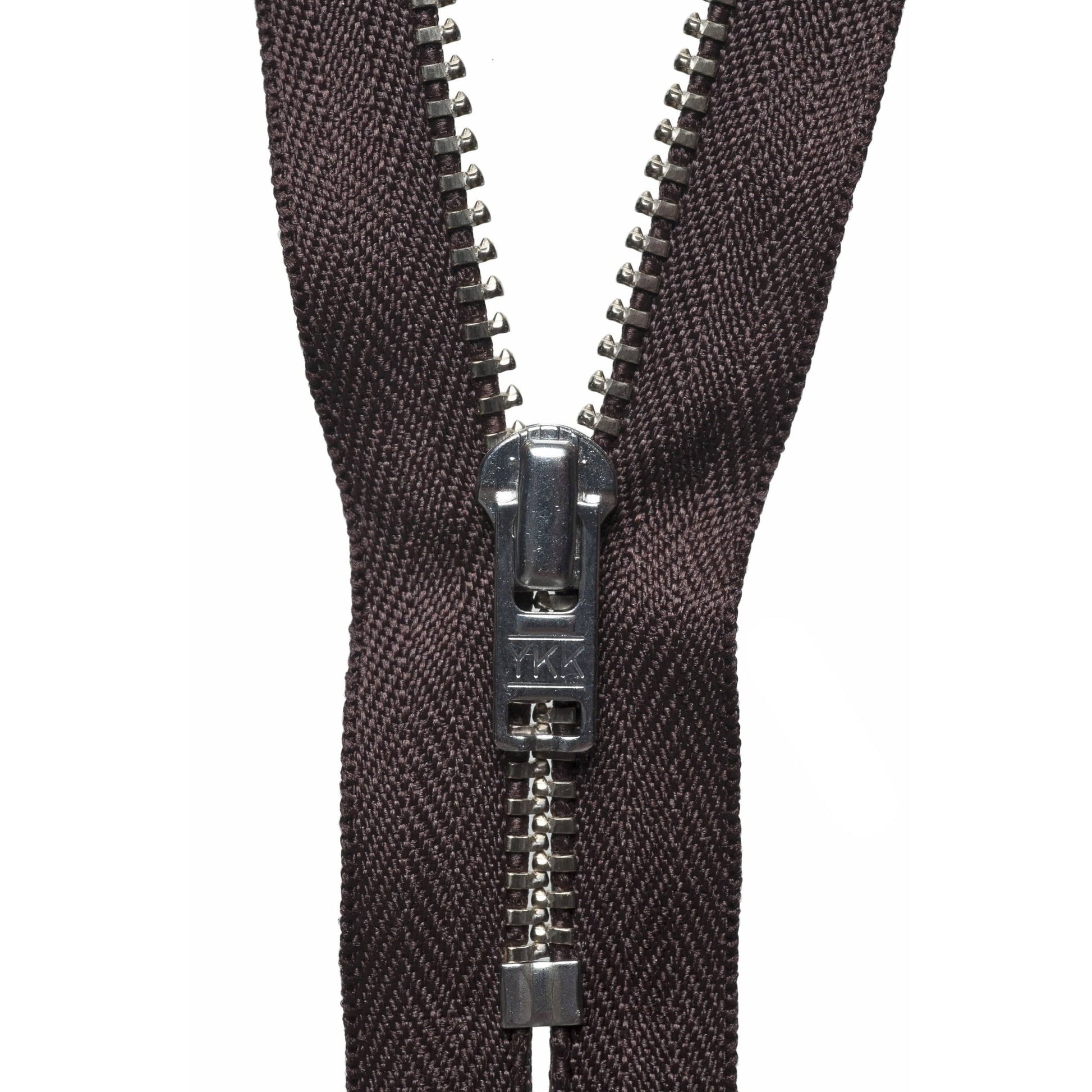 YKK Zips YKK Metal Trouser Zip 15cm / 6 inch: Brown (Colour 570)  - The Sewing Studio