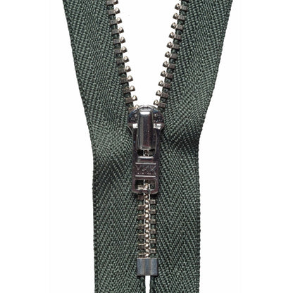 YKK Zips YKK Metal Trouser Zip 20cm/ 8 inch: Spruce Green (Colour 567)  - The Sewing Studio