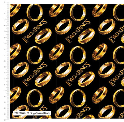 Lord of the Rings Fabric The Ring Black