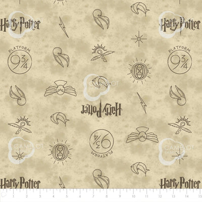Harry Potter Gold Snitch Quilting Fabric