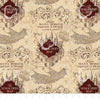 Harry Potter Marauders Map Quilting Fabric