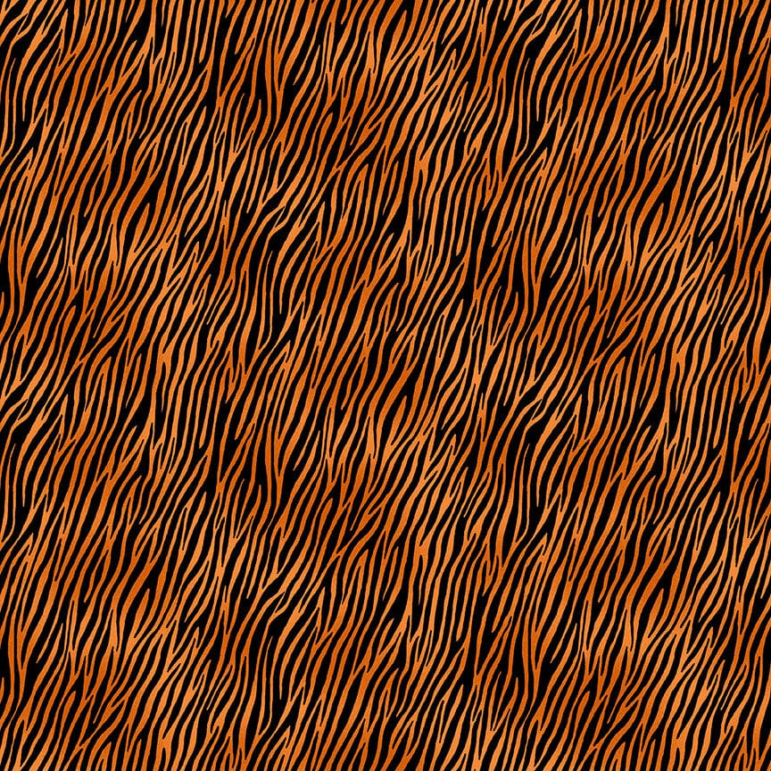 Makower Around The World Zebra Print Orange