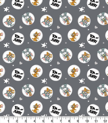 Tom and Jerry Fabric Circles and Stars