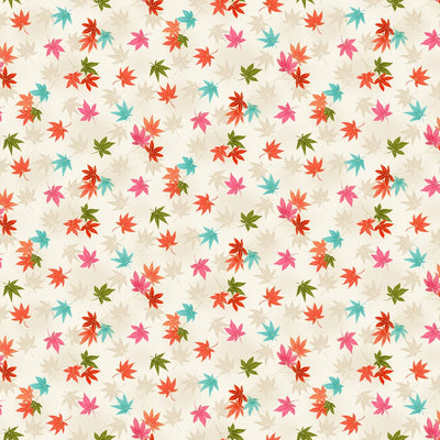 Makower Fabric Hikari Maple Leaves 2517 Q
