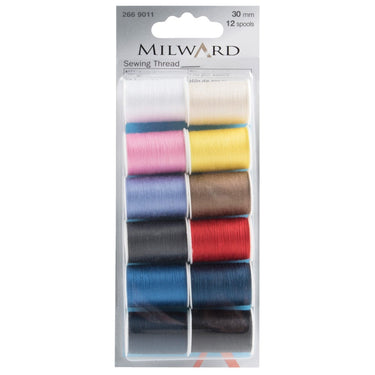 Millward Sewing Thread 12 Assorted Colours