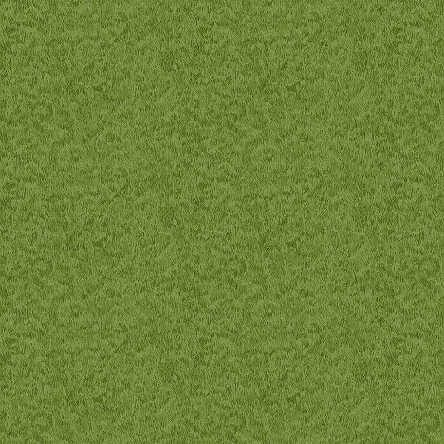 Makower Patchwork Fabric Landscape Grass Green