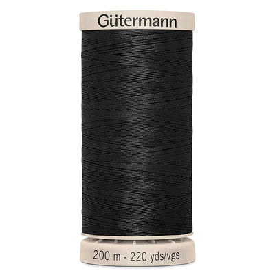 Gutermann Hand Quilting Thread 200M Colour Black