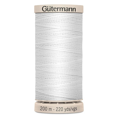 Gutermann Hand Quilting Thread 200M Colour White