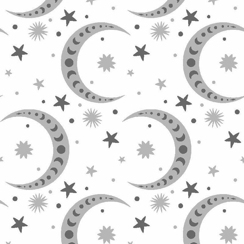 3 Wishes Stay Wild Moon Child Fabric White 20263