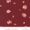 Moda Red And White Gatherings Fabric Floret Burgundy 49190 17 Ruler