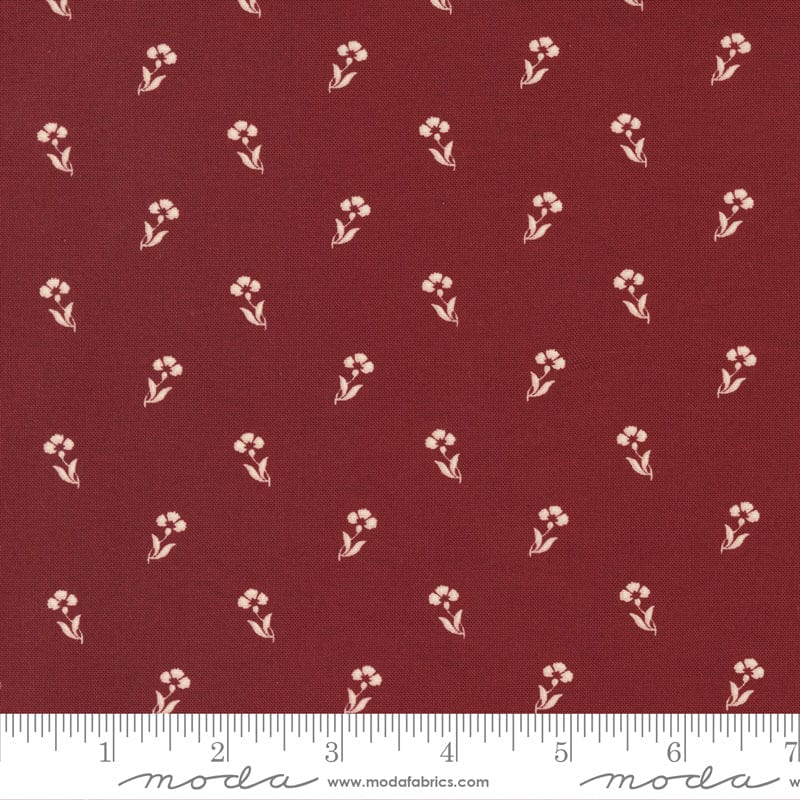 Moda Red And White Gatherings Fabric Carnation Burgundy 49193 15 Ruler Ruler