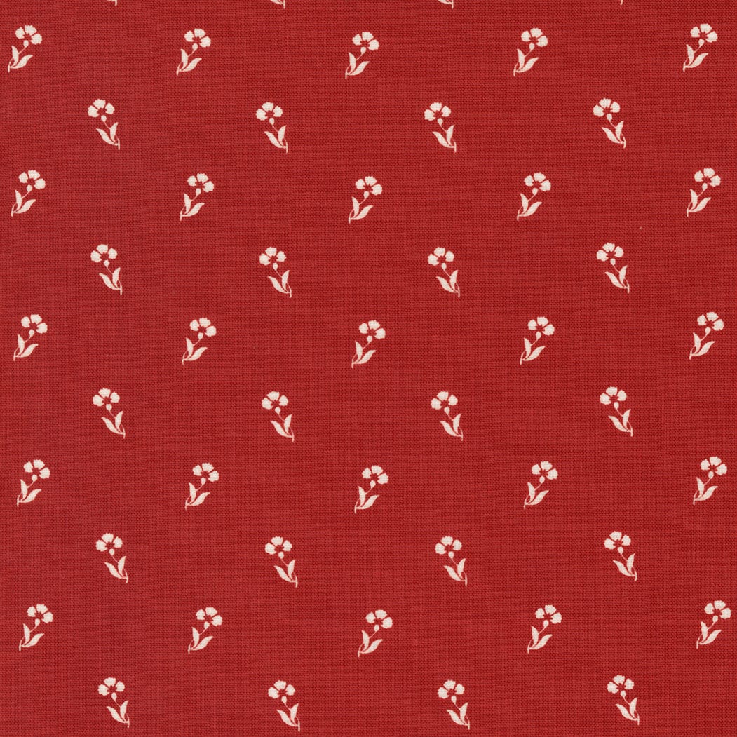 Moda Red And White Gatherings Fabric Carnation Crimson 49193 13