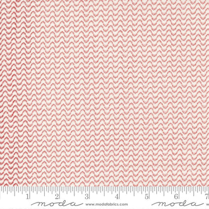 Moda Red And White Gatherings Fabric Meander Stripe Vanilla 49195 11 Ruler
