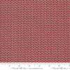 Moda Red And White Gatherings Fabric Meander Stripe Burgundy 49195 15 Ruler