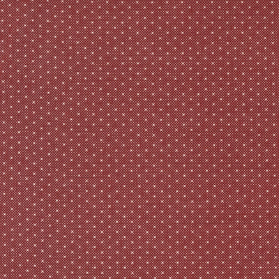 Moda Red And White Gatherings Fabric Double Dots Burgundy 49199 19