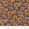 Moda Fabric Sunflower Garden Coming Up Sunflowers Purple 6893-14 Ruler