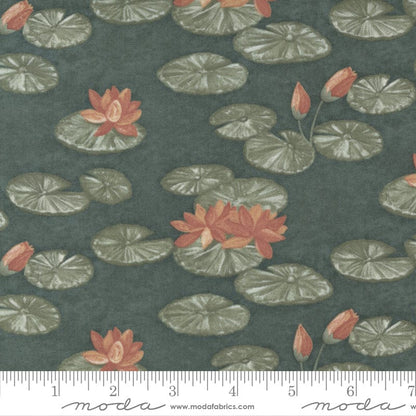 Moda Fabric Watermarks Lily Pads Tartan 6910 18 Ruler