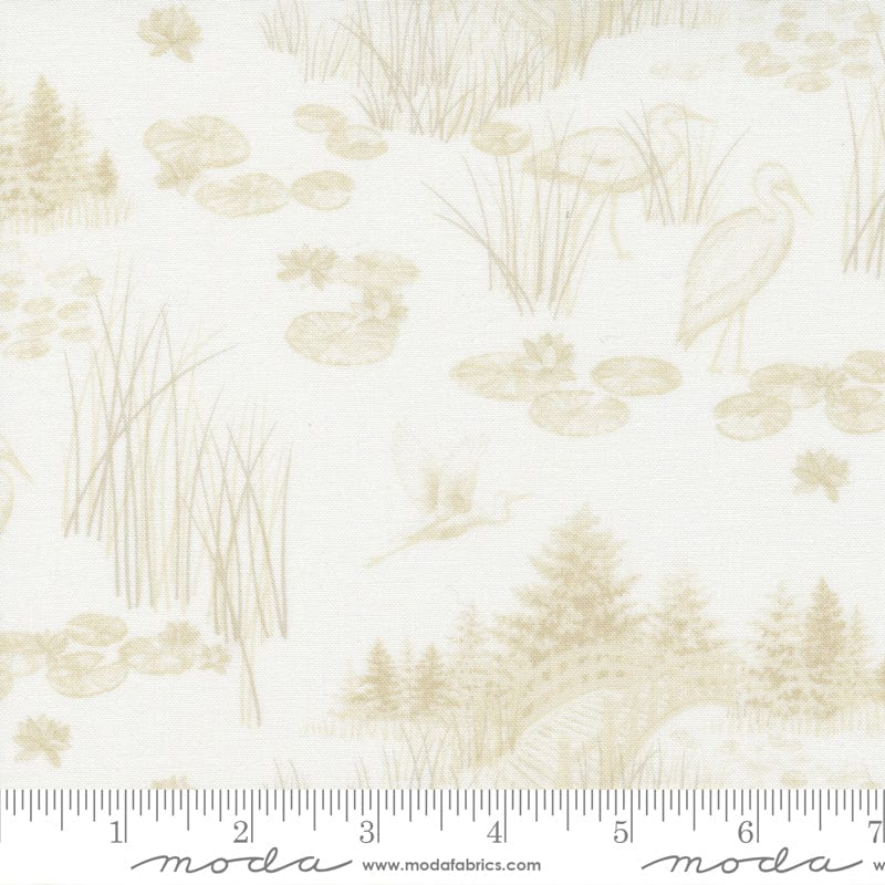 Moda Fabric Watermarks Toile Lily 6913 21 Ruler
