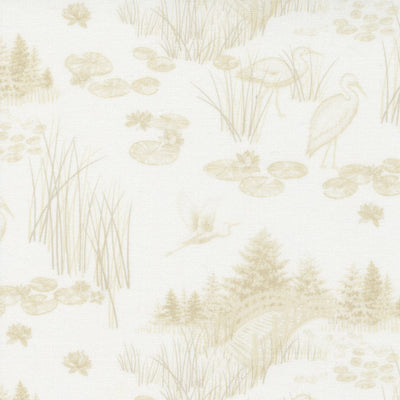 Moda Fabric Watermarks Toile Lily 6913 21