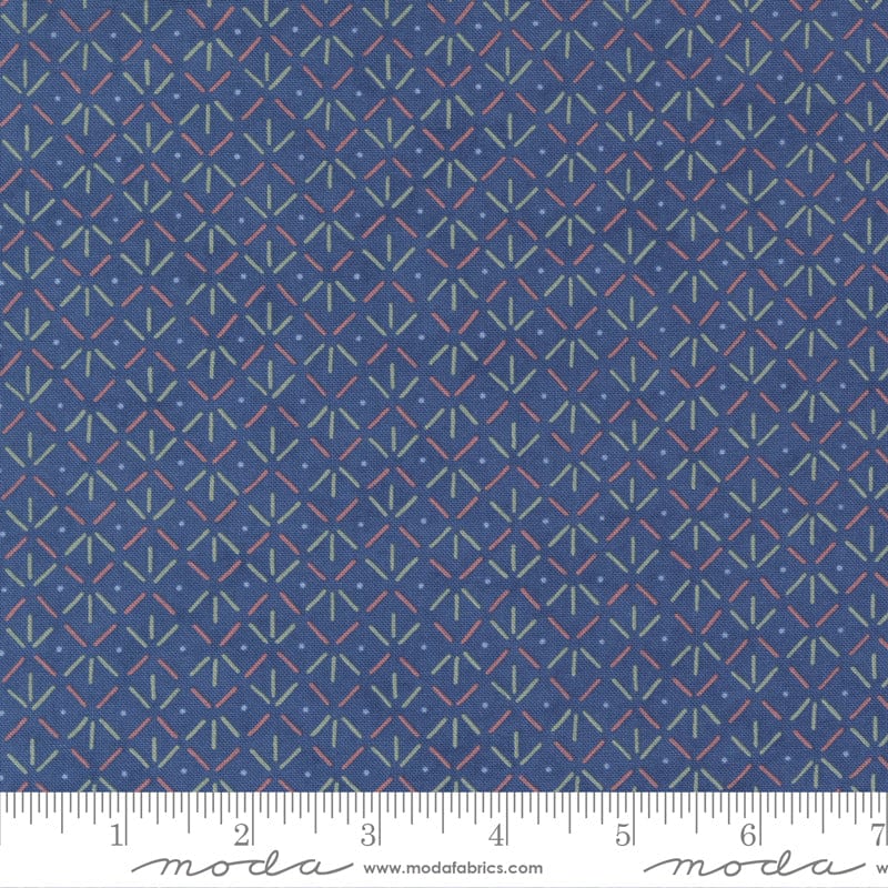 Moda Fabric Watermarks Footprints Indigo 6916 14 Ruler