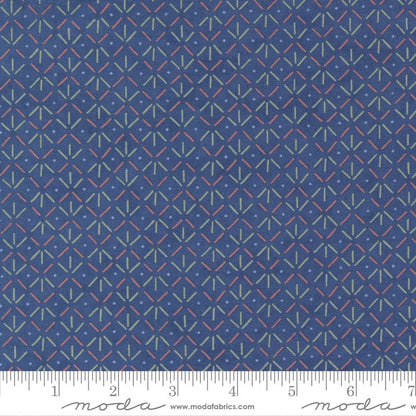 Moda Fabric Watermarks Footprints Indigo 6916 14 Ruler