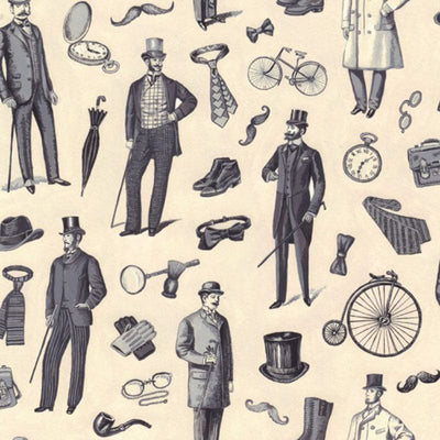 Victorian Vintage Men Fabric