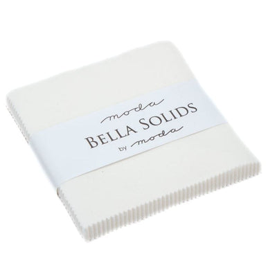 Moda Fabric Charm Pack Bella Solids Off White