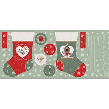 Craft Cotton Welcome Home Stocking Fabric Panel 3266-12 Main Image