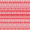 Makower Christmas Fabric Scandi 2023 Stripe Red 2580R