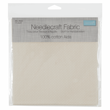 Aida Needlecraft Fabric 11 Count 30cm x 45cm Cream
