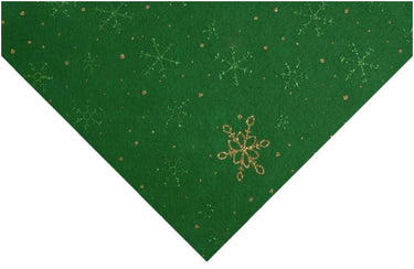 Glitter Snowflake Felt Green With Gold and Green 23cm x 30cm