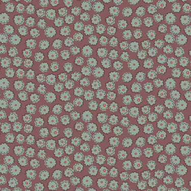 Anni Downs Market Garden Fabric Carnation Toss Raisin 2901-58