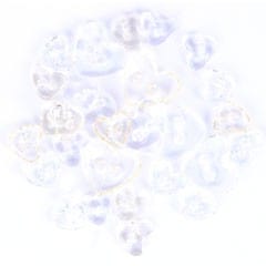Mini Hearts Craft Buttons Transparent White: 1.5g pack