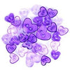 Mini Hearts Craft Buttons Transparent Lilac: 1.5g pack