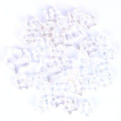Mini Stars Craft Buttons Transparent White: 1.5g Pack