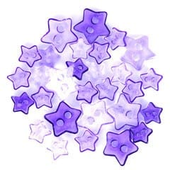 Mini Stars Craft Buttons Transparent Lilac: 1.5g Pack