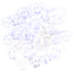 Mini Flowers Craft Buttons Transparent White: 1.5g pack