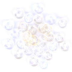 Mini Round Craft Buttons Transparent White: 1.5g Pack