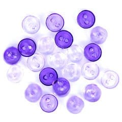 Mini Round Craft Buttons Transparent Lilac: 1.5g Pack