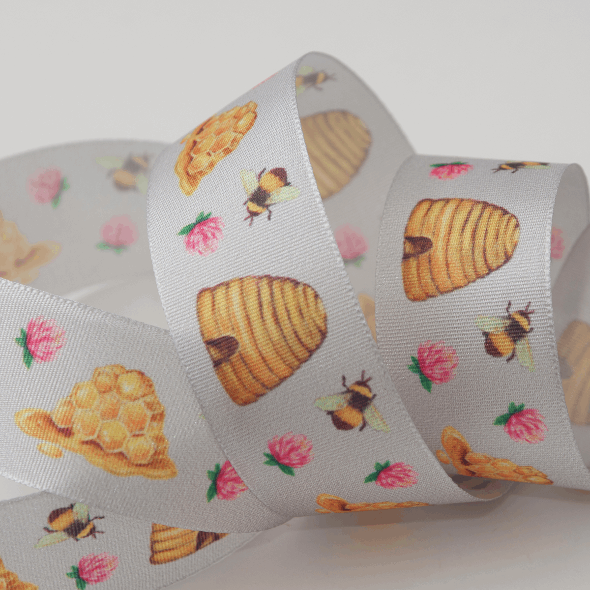 Berisfords Ribbon Beehive Ribbon 25mm Wide Price Per Metre  - The Sewing Studio