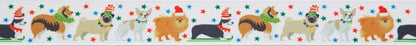 Berisfords Ribbon Christmas Ribbon Festive Pets: 25mm Wide: White  - The Sewing Studio