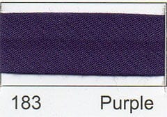 Polycotton Bias Binding: 2.5m x 12mm: Purple