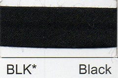 Polycotton Bias Binding: 2.5m x 25mm: Black