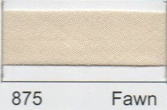 Polycotton Bias Binding: 2.5m x 25mm: Fawn