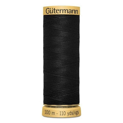 Gutermann Cotton Thread 100M Colour Black 5201