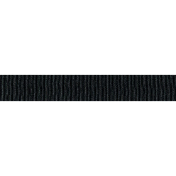 Berisfords Textured Ribbed Ribbon, Black, 16mm Wide