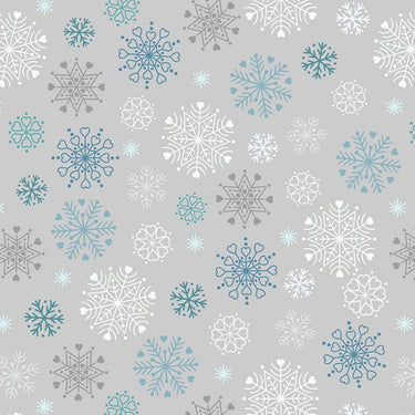 Lewis and Irene Hygge Glow in The Dark Snowflakes Silver C72.1