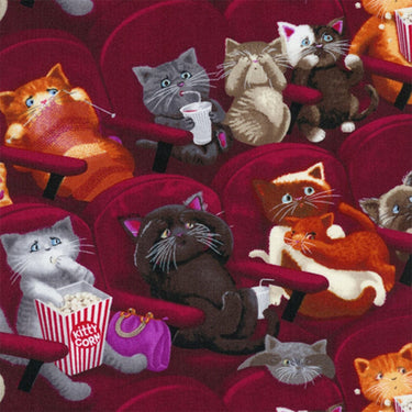 Timeless Treasures Cinema Cats Fabric